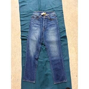 NSF Denim California Straight Leg Jeans Medium Wash Blue High Rise Size 24